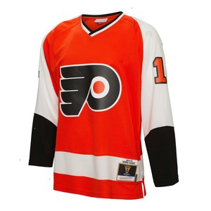 Bernie Parent Philadelphia Flyers Mitchell & Ness 1974/75 Blue Line Player Jersey - Orange