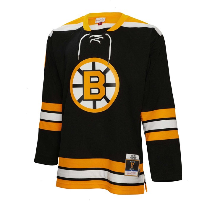 Bobby Orr Boston Bruins Mitchell & Ness Big & Tall 1971 Blue Line Player Jersey - Black