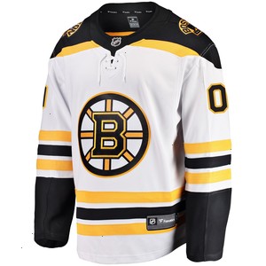 Boston Bruins Fanatics Branded Away Breakaway Custom Jersey - White