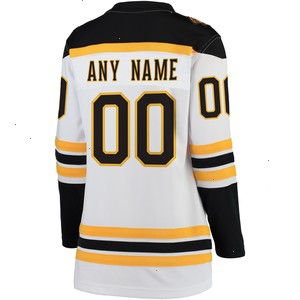 Boston Bruins Fanatics Branded Women's Away Breakaway Custom Jersey - White