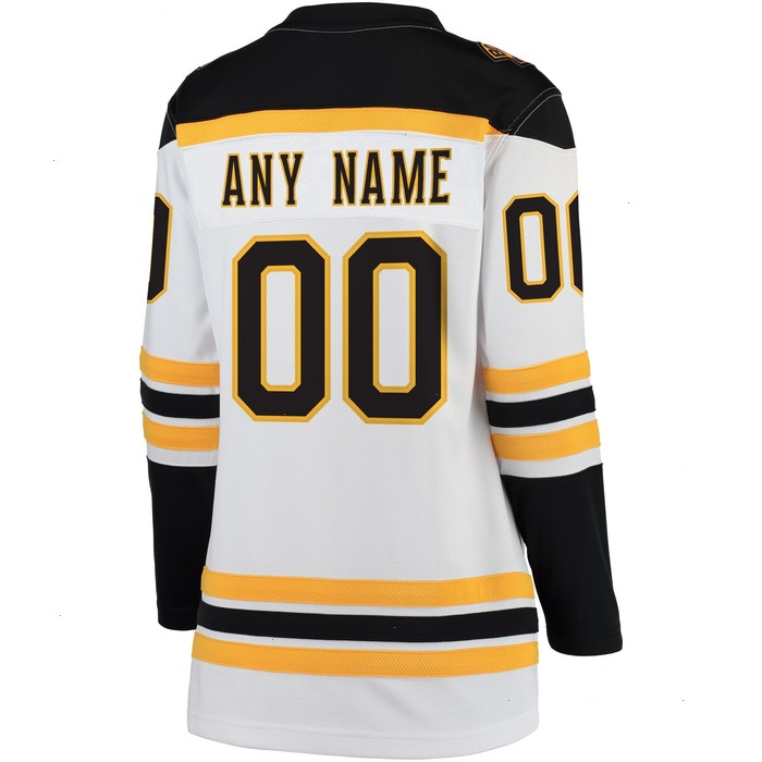 Boston Bruins Fanatics Branded Women's Away Breakaway Custom Jersey - White