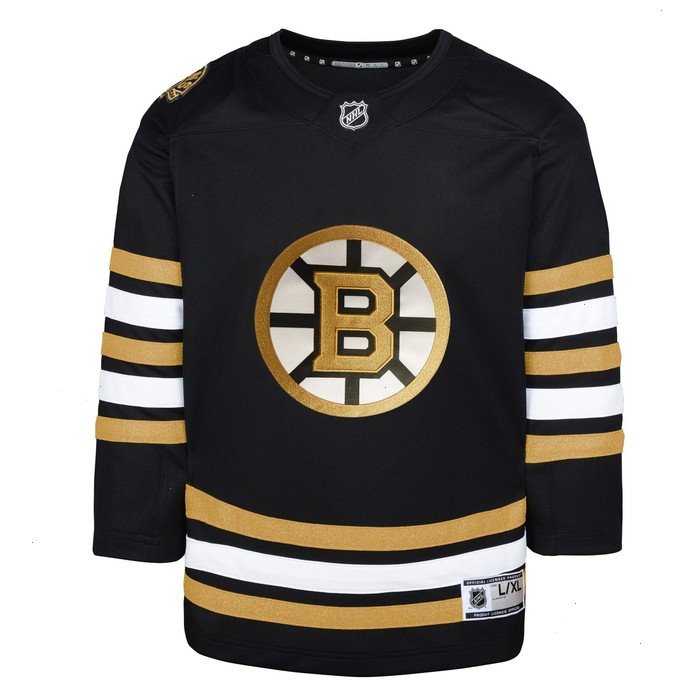 Boston Bruins Youth 100th Anniversary Premier Jersey - Black