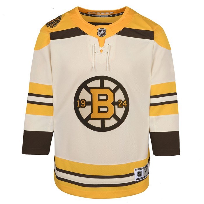 Boston Bruins Youth 100th Anniversary Premier Jersey - Cream