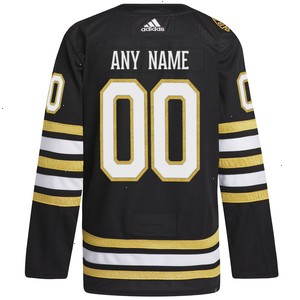  Boston Bruins adidas 100th Anniversary Primegreen Authentic Custom Jersey - Black