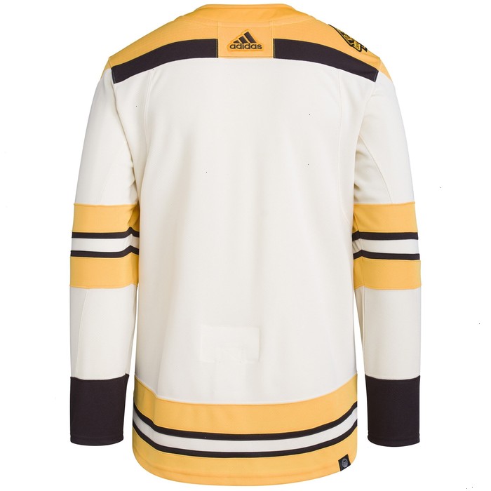 Boston Bruins adidas 100th Anniversary Primegreen Authentic Jersey - Cream