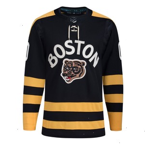 Boston Bruins adidas 2023 NHL Winter Classic Authentic Custom Jersey - Black