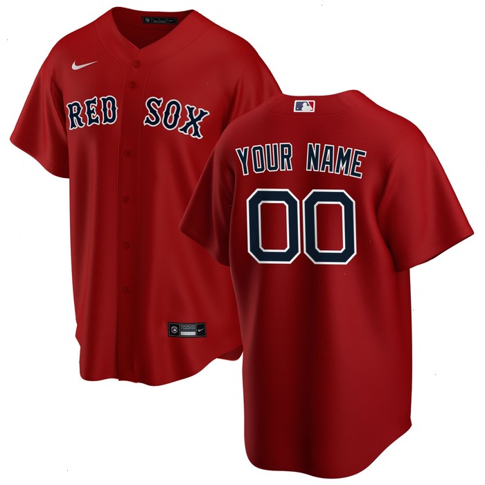 Boston Red Sox Nike Alternate Replica Custom Jersey - Red