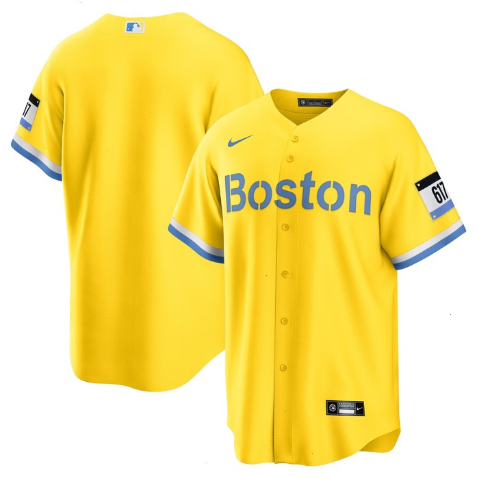 Boston Red Sox Nike City Connect Replica Jersey - Gold/Light Blue