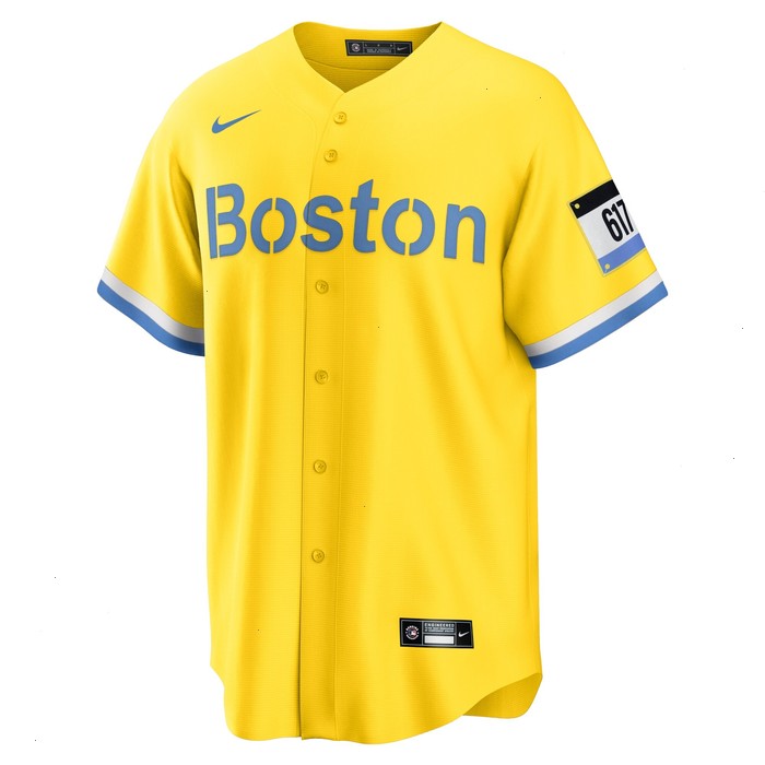 Boston Red Sox Nike City Connect Replica Jersey - Gold/Light Blue