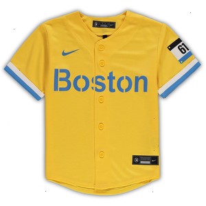 Boston Red Sox Nike Preschool MLB City Connect Replica Team Jersey - Gold