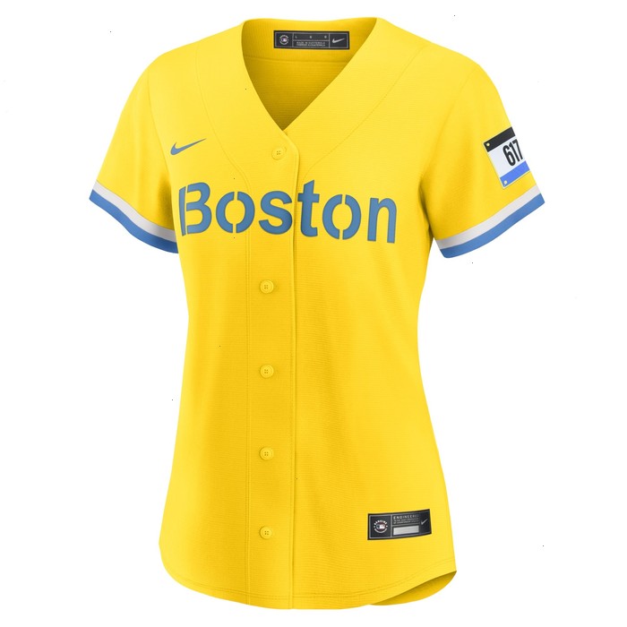 Boston Red Sox Nike Women's City Connect Replica Jersey - Gold/Light Blue