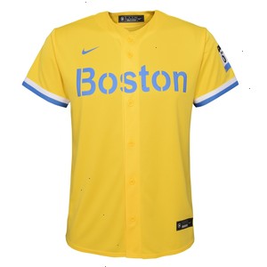 Boston Red Sox Nike Youth City Connect Replica Team Jersey - Gold/Light Blue