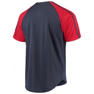 Boston Red Sox Stitches Button-Down Raglan Replica Jersey - Navy