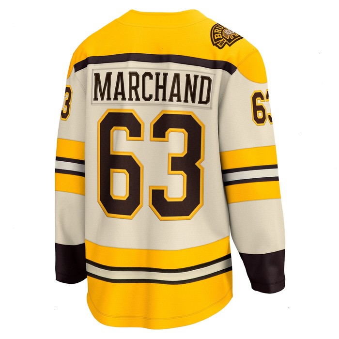 Brad Marchand Boston Bruins Fanatics Branded 100th Anniversary Premier Breakaway Player Jersey - Cream