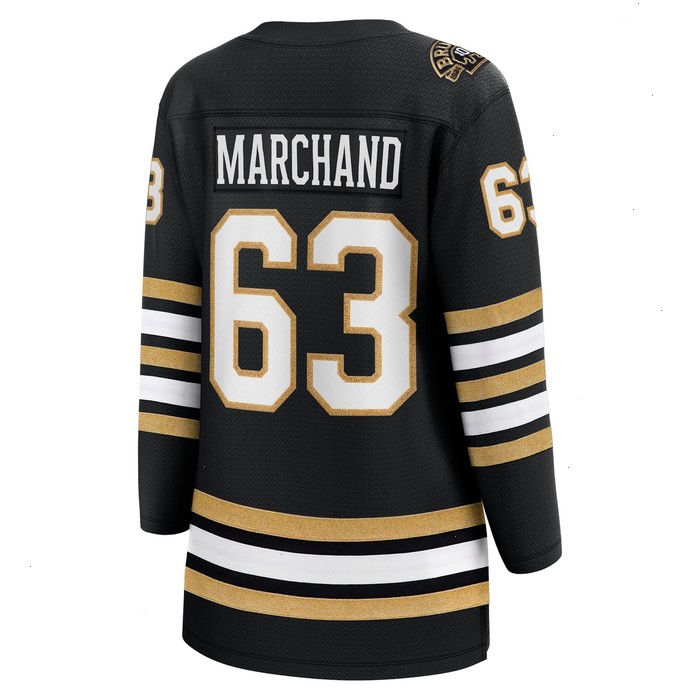 Brad Marchand Boston Bruins Fanatics Branded Women's 100th Anniversary Premier Breakaway Player Jersey - Black