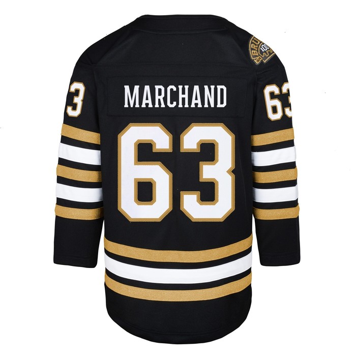 Brad Marchand Boston Bruins Youth 100th Anniversary Premier Player Jersey - Black