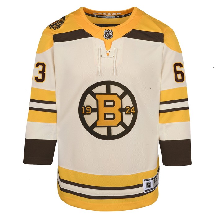 Brad Marchand Boston Bruins Youth 100th Anniversary Premier Player Jersey - Cream