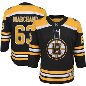 Brad Marchand Boston Bruins Youth Home Premier Player Jersey - Black