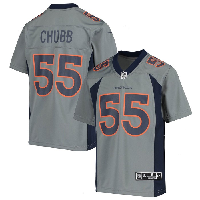 Bradley Chubb Denver Broncos Nike Youth Inverted Team Game Jersey - Gray