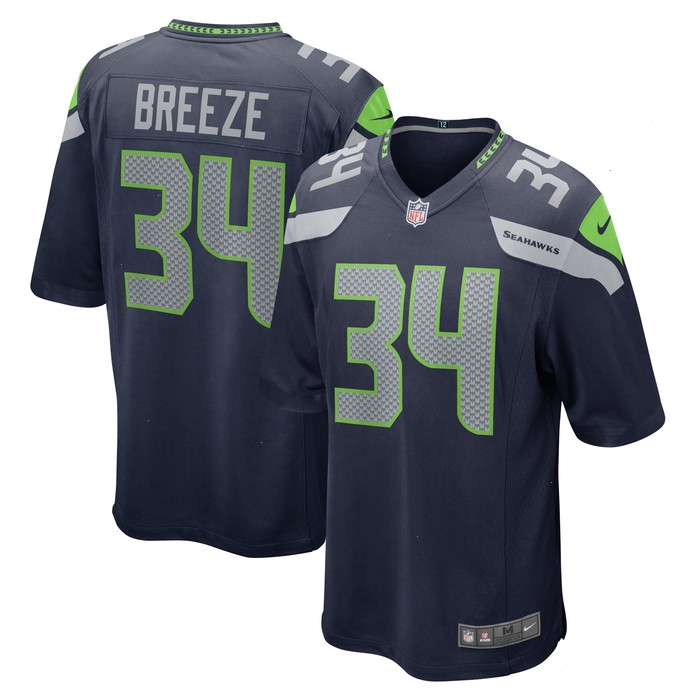 Brady Breeze Seattle Seahawks Nike Team Game Jersey - College Navy