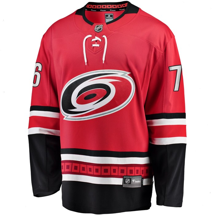 Brady Skjei Carolina Hurricanes Fanatics Branded Alternate Breakaway Player Jersey - Red