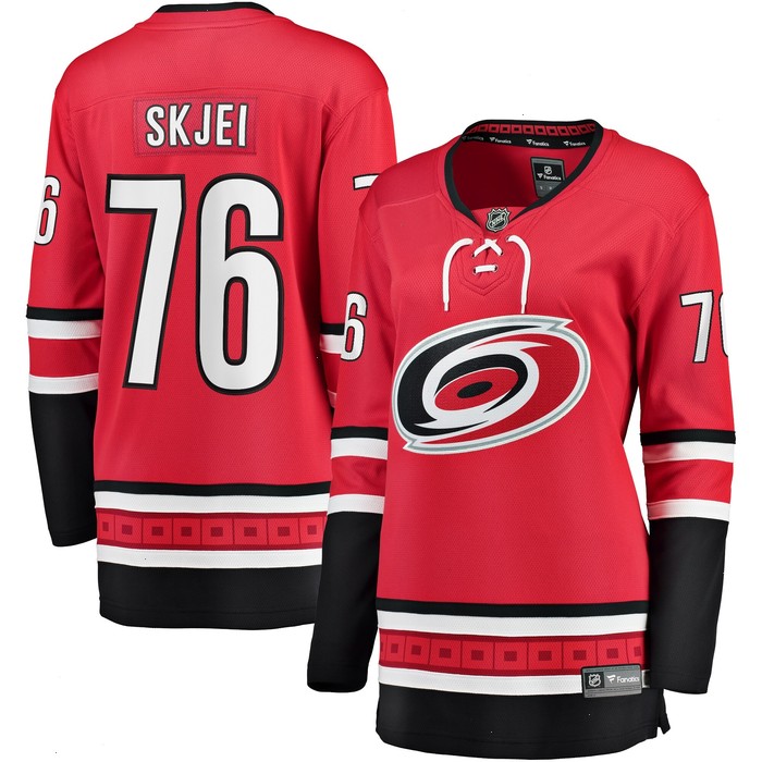 Brady Skjei Carolina Hurricanes Fanatics Branded Women's Alternate Breakaway Player Jersey - Red