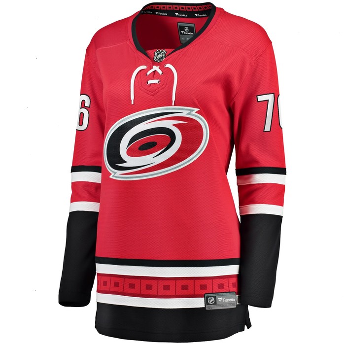 Brady Skjei Carolina Hurricanes Fanatics Branded Women's Alternate Breakaway Player Jersey - Red