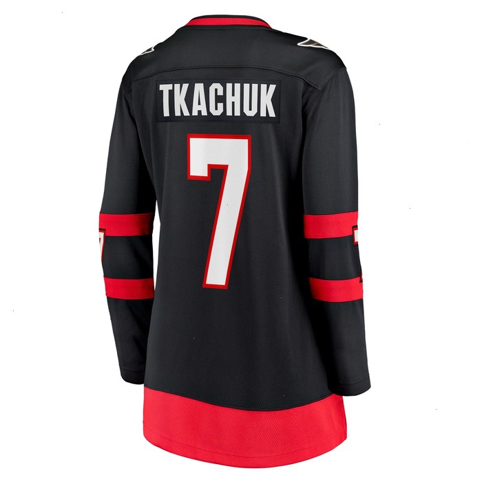 Brady Tkachuk Ottawa Senators Fanatics Branded Women's Home 2020/21 Premier Breakaway Player Jersey - Black