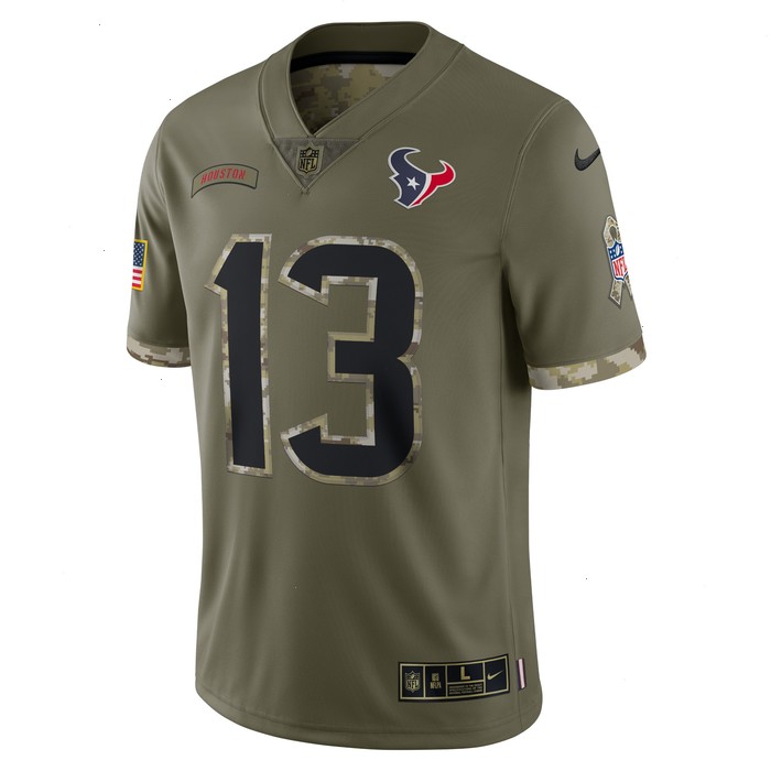 Brandin Cooks Houston Texans Nike 2022 Salute To Service Limited Jersey - Olive