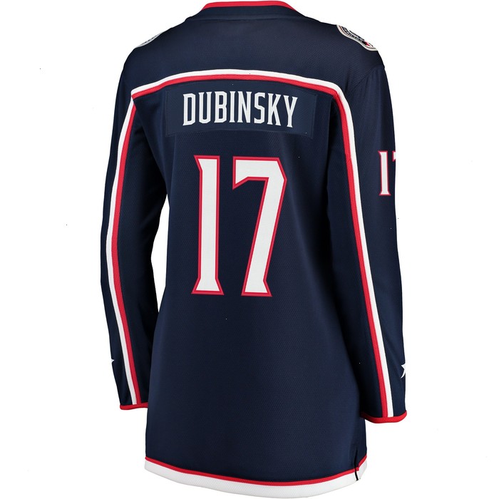 Brandon Dubinsky Columbus Blue Jackets Fanatics Branded Women's Breakaway Jersey - Navy