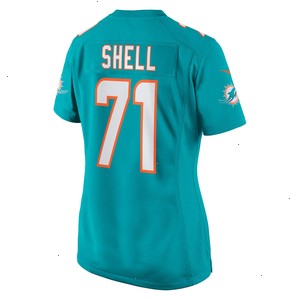 Brandon Shell Miami Dolphins Nike Women's Home Game Player Jersey - Aqua