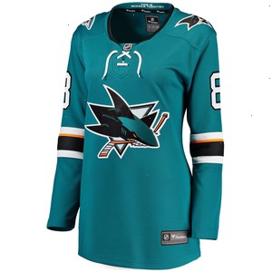 Brent Burns San Jose Sharks Fanatics Branded Women's Home Breakaway Player Jersey - Teal