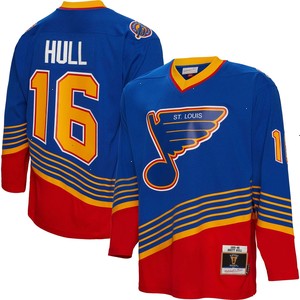 Brett Hull St. Louis Blues Mitchell & Ness 1995/96 Blue Line Player Jersey - Blue