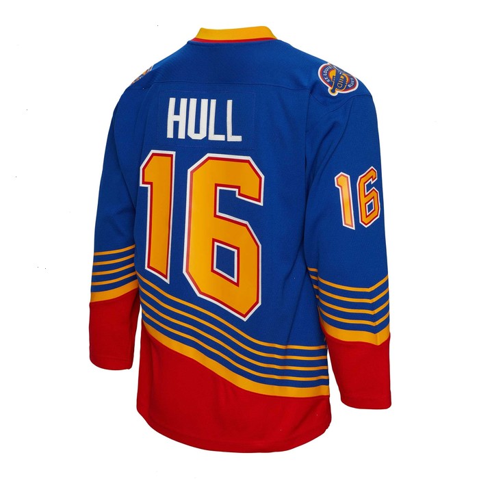 Brett Hull St. Louis Blues Mitchell & Ness 1995/96 Blue Line Player Jersey - Blue