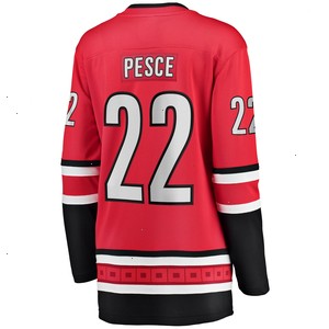 Brett Pesce Carolina Hurricanes Fanatics Branded Women's Alternate Breakaway Player Jersey - Red