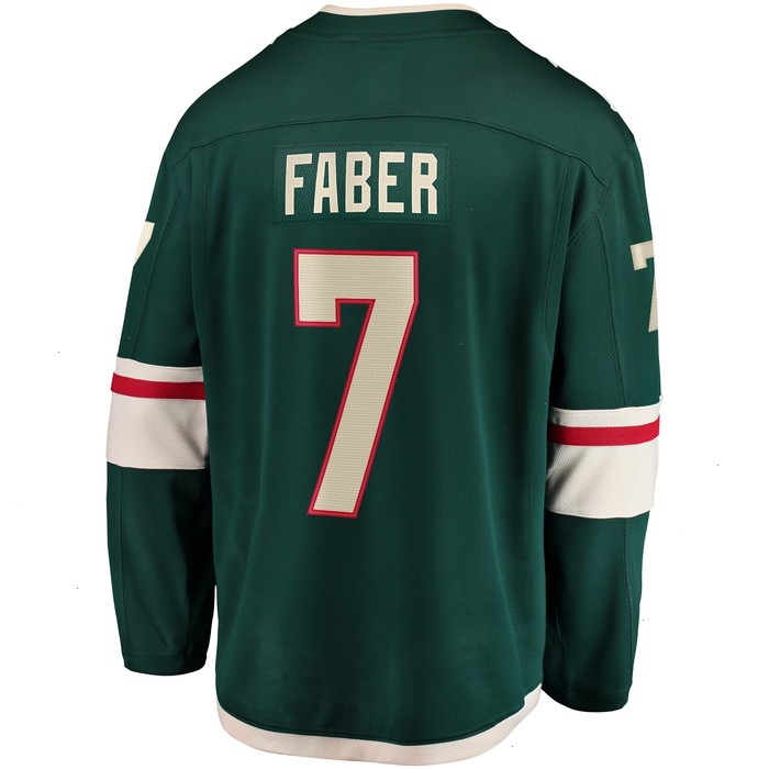 Brock Faber Minnesota Wild Fanatics Branded Home Breakaway Player Jersey - Green