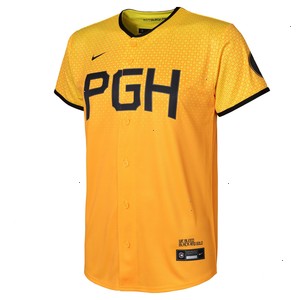 Bryan Reynolds Pittsburgh Pirates Nike Youth 2023 City Connect Replica Player Jersey - Gold