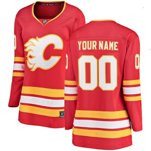 Calgary Flames Fanatics Branded Women's Home Breakaway Custom Jersey - Red