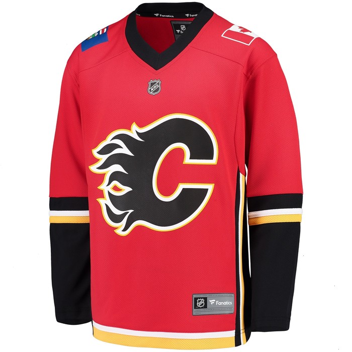 Calgary Flames Fanatics Branded Youth Alternate Replica Blank Jersey - Red/Black