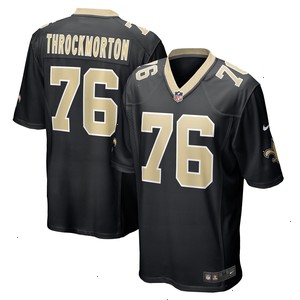 Calvin Throckmorton New Orleans Saints Nike Game Player Jersey - Black