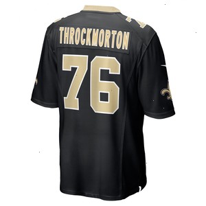 Calvin Throckmorton New Orleans Saints Nike Game Player Jersey - Black