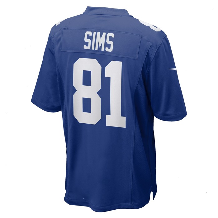 Cam Sims New York Giants Nike Team Game Jersey - Royal