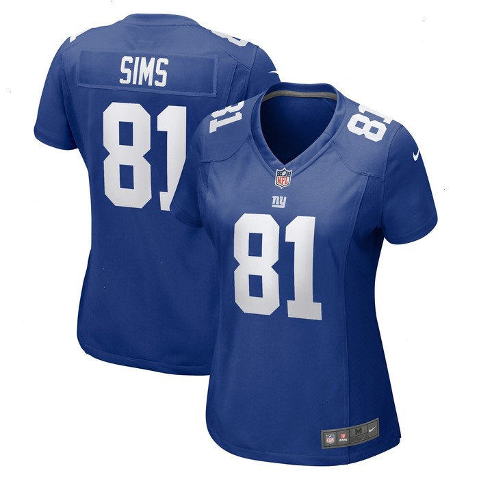 Cam Sims New York Giants Nike Women's Team Game Jersey - Royal