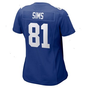 Cam Sims New York Giants Nike Women's Team Game Jersey - Royal