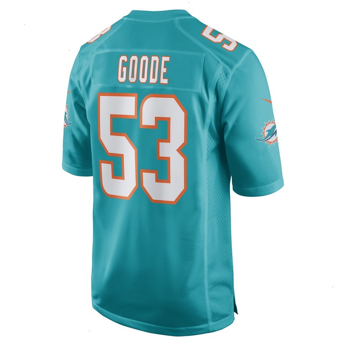 Cameron Goode Miami Dolphins Nike Game Player Jersey - Aqua