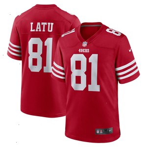 Cameron Latu San Francisco 49ers Nike Team Game Jersey - Scarlet