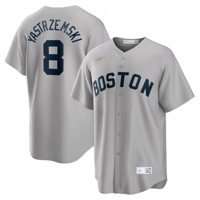 Carl Yastrzemski Boston Red Sox Nike Road Cooperstown Collection Player Jersey - Gray