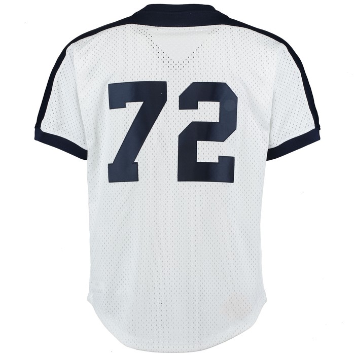 Carlton Fisk Chicago White Sox Mitchell & Ness Cooperstown Mesh Batting Practice Jersey - White