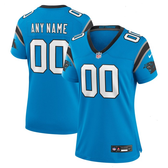 Carolina Panthers Nike Women's Alternate Custom Game Jersey - Blue