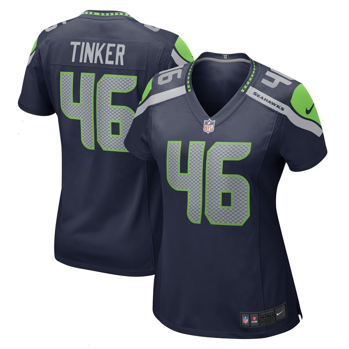 Carson Tinker Seattle Seahawks Nike Women's Home Game Player Jersey - College Navy